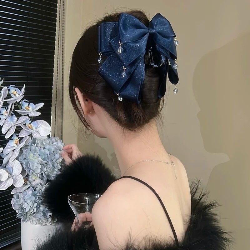 0d342307-2b5c-452e-9429-057bd376ff45.jpg Multi-layer Butterfly Hair Clips With A Sparkling Bow - Image 1
