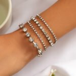 Retro Pearl Chain Beaded Bracelet - Image 5
