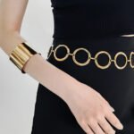 Fashion Circle Metal Waist Chain Women's Decorative Dress With Chain Belt Senior Hollow Accessories - Image 3