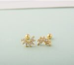 Simple Thread Stud Earrings - Image 4