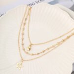 Hollow Pentagram Pendant Necklace Creative Personality Retro Multi-layer Twin Clavicle Chain - Image 4