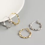 Handmade ear hoop earrings - Image 2