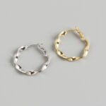 Handmade ear hoop earrings - Image 3
