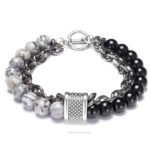 Beaded Chain Double Men's Bracelet - Image 3