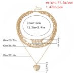 Vintage Multi-Layered Love Heart Boho Pendant Choker Necklace - Image 3