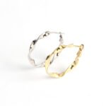 Handmade ear hoop earrings - Image 4