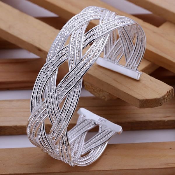 374296874454.jpg Silver Bangle Bracelet - Image 1