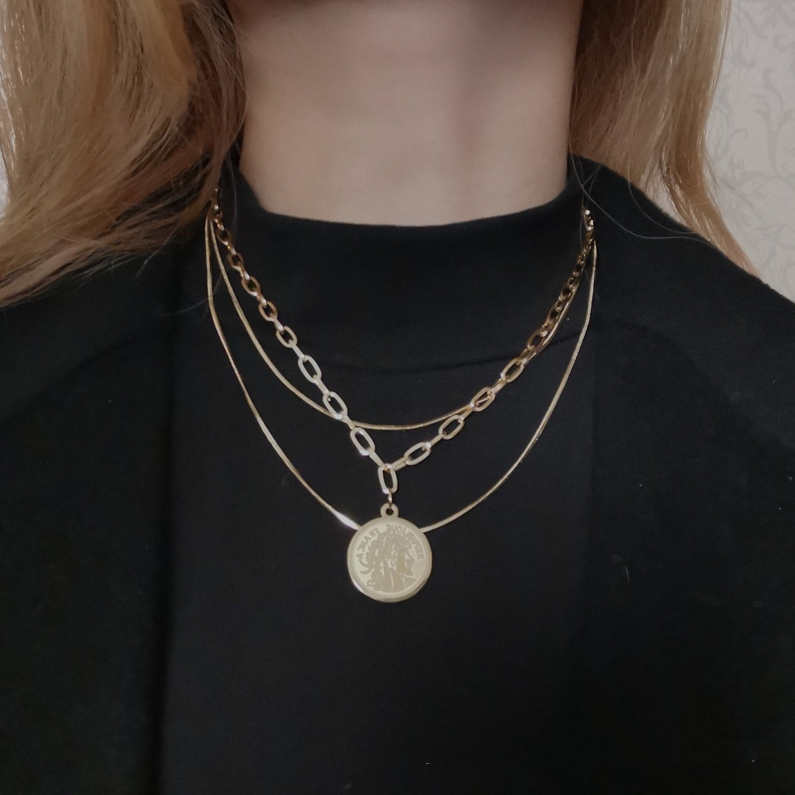 37984dd2-06d3-47dc-84ae-fb1804274c37.jpg Multi-layer Twin Necklace Fashion Simple Clavicle Chain - Image 1