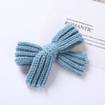 Girls' Yarn Bow Hair Maca Color Pair Clips - Image 5