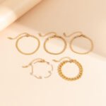 Retro Pearl Chain Beaded Bracelet - Image 6