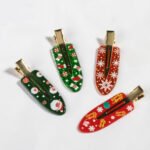 Christmas Themed Elk And Bear Cookie Hair Clips - Image 2