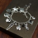 Fright Christmas Night Bracelet Bangle Snowflake Crystal Beads Charm Bracelet Christmas Gift - Image 4