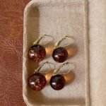 Maillard Autumn Winter Amber Earrings Women Circle Hoop Ear Cuffs Light Luxury - Image 5