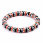 Haematite Beaded Bracelet Single Circle Couple Micro Inlay Rhinestones - Image 6