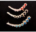 Women's Diamond Stud Earrings Fashion Sweet Snowflake Ear Cuffs - Image 2