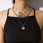 Vintage Multi-Layered Love Heart Boho Pendant Choker Necklace - Image 4