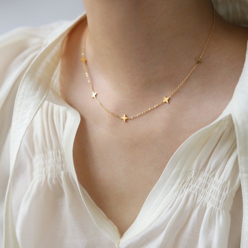 60a0909e-94bf-4cea-8f1c-8702675a2ce3.jpg Twin Choker Simple And Compact Necklace - Image 1