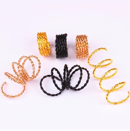 615111009650.jpg 10 Pcs / Pack Different Gold Hair Braids - Image 1