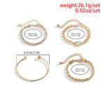 Hollow Metal Fashion Bangle Rhinestone Versatile Chain Bracelet - Image 7