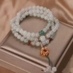 Chinese Style Retro Multi-circle Hetian Jade Beaded Bracelet - Image 10