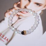 2pcs/set 8mm Stone Beaded Bracelet Lovers Crystal Crown Couple Bracelets & Bangles Pulsera - Image 3