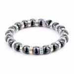 Haematite Beaded Bracelet Single Circle Couple Micro Inlay Rhinestones - Image 7