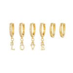 LOVE Letter Pendant Hoop Earrings Suit - Image 5