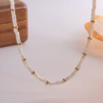 White Fritillary Twin Clavicle Chain All-match Necklace - Image 9