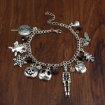 Fright Christmas Night Bracelet Bangle Snowflake Crystal Beads Charm Bracelet Christmas Gift - Image 2