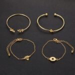 Tocona  T Fashion Bohemia Leaf Knot Hand Cuff Link Chain Charm Bracelet Bangle For Women Gold Bracelets Femme Jewelry 6115 - Image 6