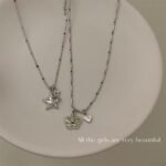 Sweet Cool Beaded Necklace Pentagram Clavicle Chain Twin - Image 7