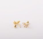 Simple Thread Stud Earrings - Image 3