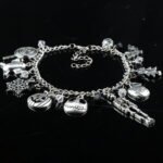 Fright Christmas Night Bracelet Bangle Snowflake Crystal Beads Charm Bracelet Christmas Gift - Image 3