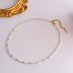 White Fritillary Twin Clavicle Chain All-match Necklace - Image 8