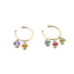 Earrings 9K Real Gold Natural Stone Crystal Ear Cuffs - Image 4