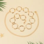Fashion Circle Metal Waist Chain Women's Decorative Dress With Chain Belt Senior Hollow Accessories - Image 4