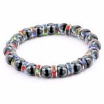 Haematite Beaded Bracelet Single Circle Couple Micro Inlay Rhinestones - Image 10