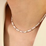 White Fritillary Twin Clavicle Chain All-match Necklace