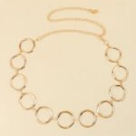 Fashion Circle Metal Waist Chain Women's Decorative Dress With Chain Belt Senior Hollow Accessories - Image 6