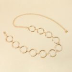 Fashion Circle Metal Waist Chain Women's Decorative Dress With Chain Belt Senior Hollow Accessories - Image 9