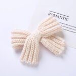 Girls' Yarn Bow Hair Maca Color Pair Clips - Image 8