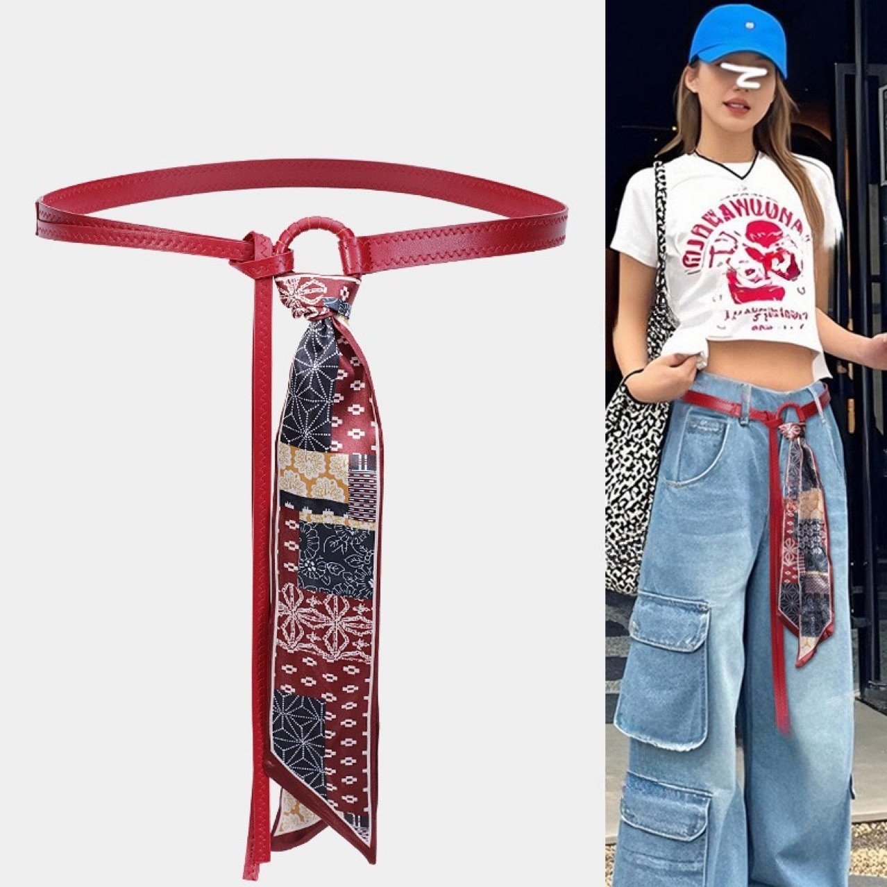 b6f42763-2428-48ac-8fd4-c49f35cca790_trans.jpeg Scarf Belt Accessories For Wome Silk Ribbon Waist Chain Leather - Image 1