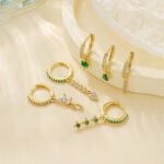 LOVE Letter Pendant Hoop Earrings Suit - Image 4
