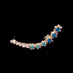 Women's Diamond Stud Earrings Fashion Sweet Snowflake Ear Cuffs - Image 6