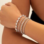 Retro Pearl Chain Beaded Bracelet - Image 9
