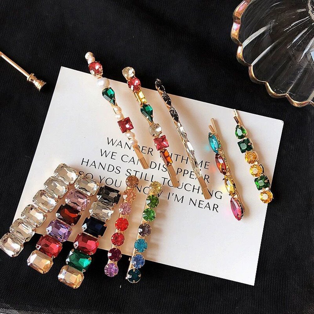 d0eae8f7-22a0-4386-bdfe-3019ac2cfbe0.jpg Girls' Color Crystal Hair Clips With Simple Temperament - Image 1