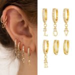 LOVE Letter Pendant Hoop Earrings Suit - Image 2
