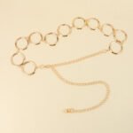 Fashion Circle Metal Waist Chain Women's Decorative Dress With Chain Belt Senior Hollow Accessories - Image 8