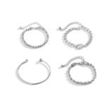 Hollow Metal Fashion Bangle Rhinestone Versatile Chain Bracelet - Image 6