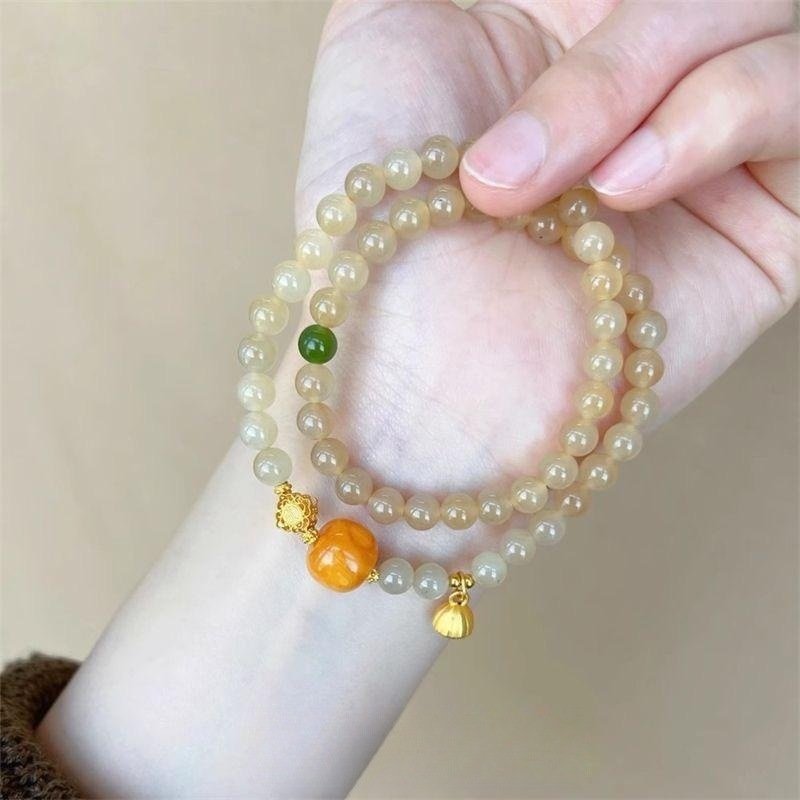 e27d1342-6642-4ac1-8e86-186bf17f9a9d.jpg Double Circle Beaded Bracelet Niche Exquisite Bracelet - Image 1